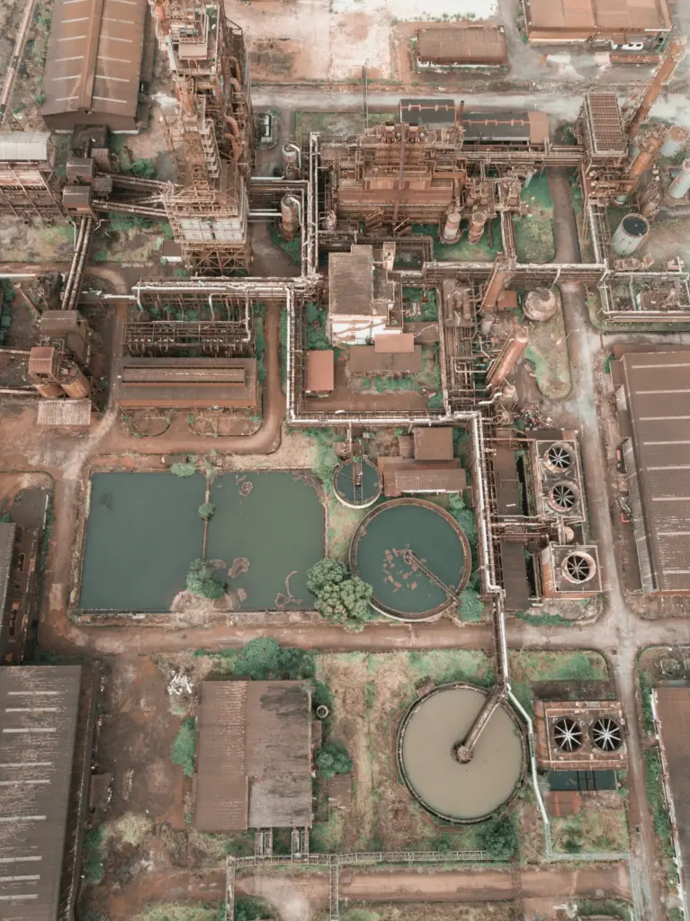 Picture of chemical plant Geopolymer materials offer great protection in Chemical Plants and similar structures