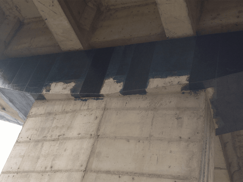 Structure which needs strengthening Geopolymer materials can be used to restore the strength of the structures.