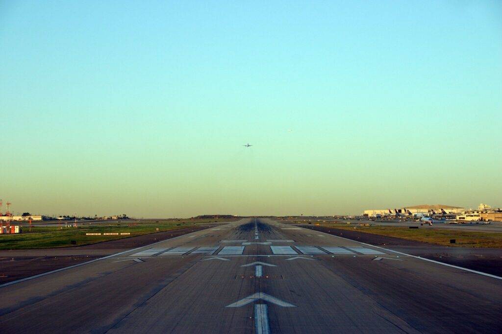 Airport runway Airport runway that could be constructed with self healing concrete, designed to automatically fix surface cracks and ensure continuous, safe air travel operations